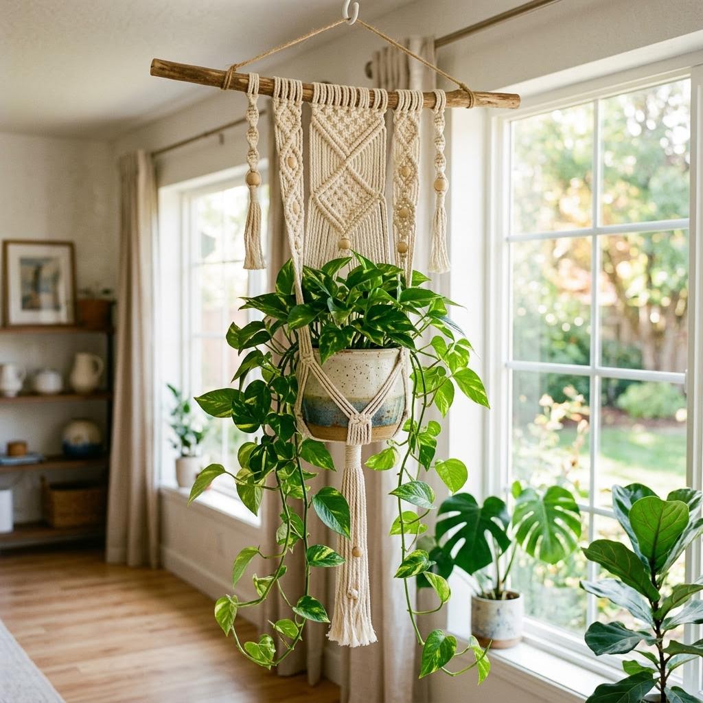 Easy Macramé Plant Hanger in Under an Hour