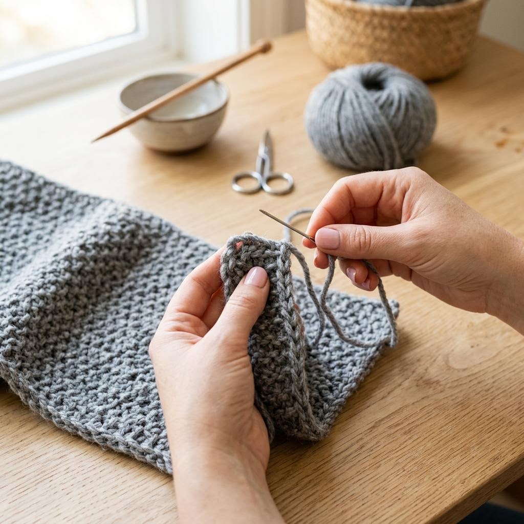 Step 4: Binding Off and Weaving in Ends