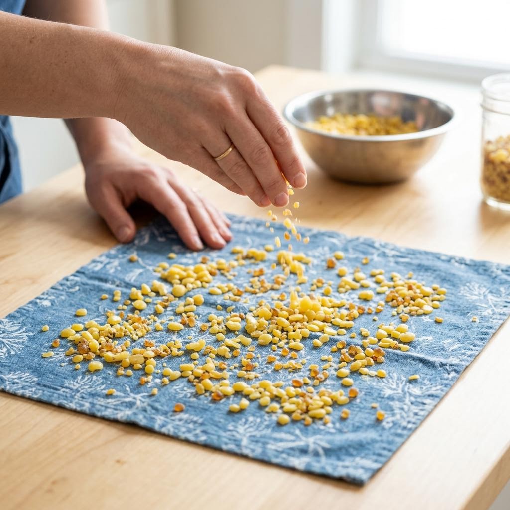 Step 2: Distribute the Wax Mixture
