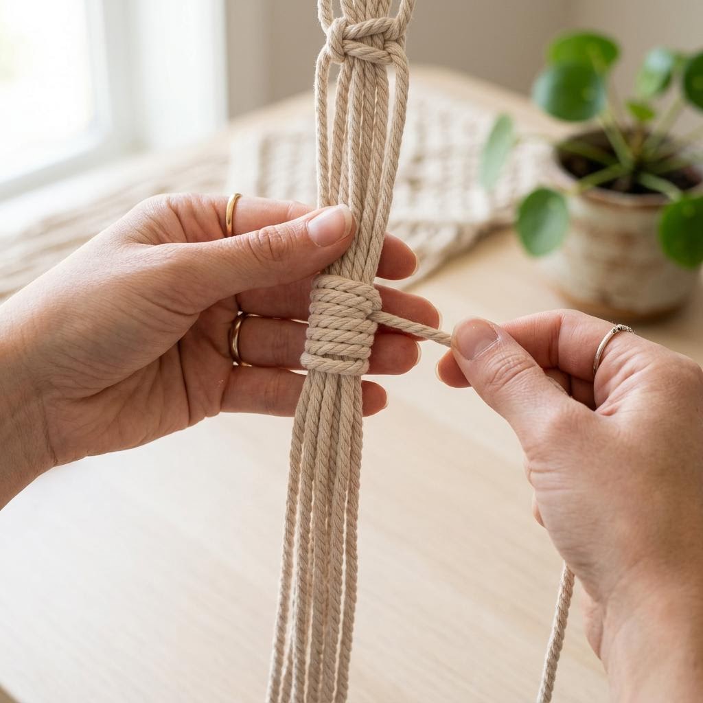 Step 2: The Wrapped Knot (Gathering Knot)