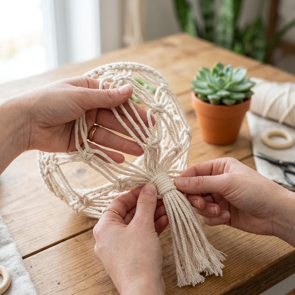Step 4: Forming the Basket and Final Knot