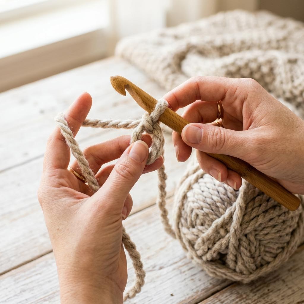 Step 1: Hold Your Hook and Make a Slip Knot